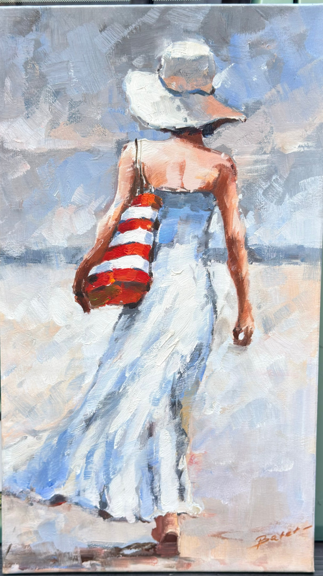 Dama na plaży