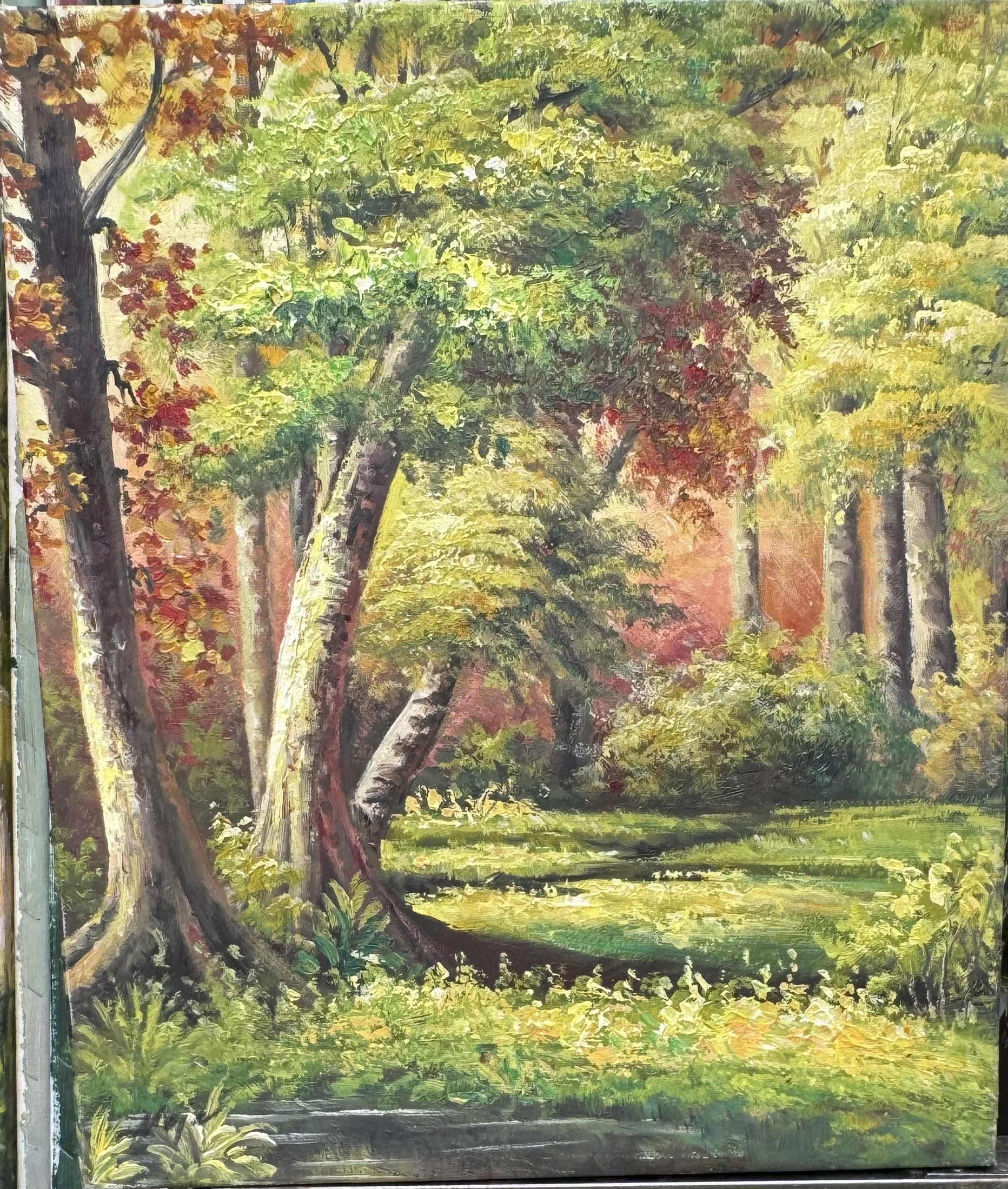 Słoneczna polana w lesie