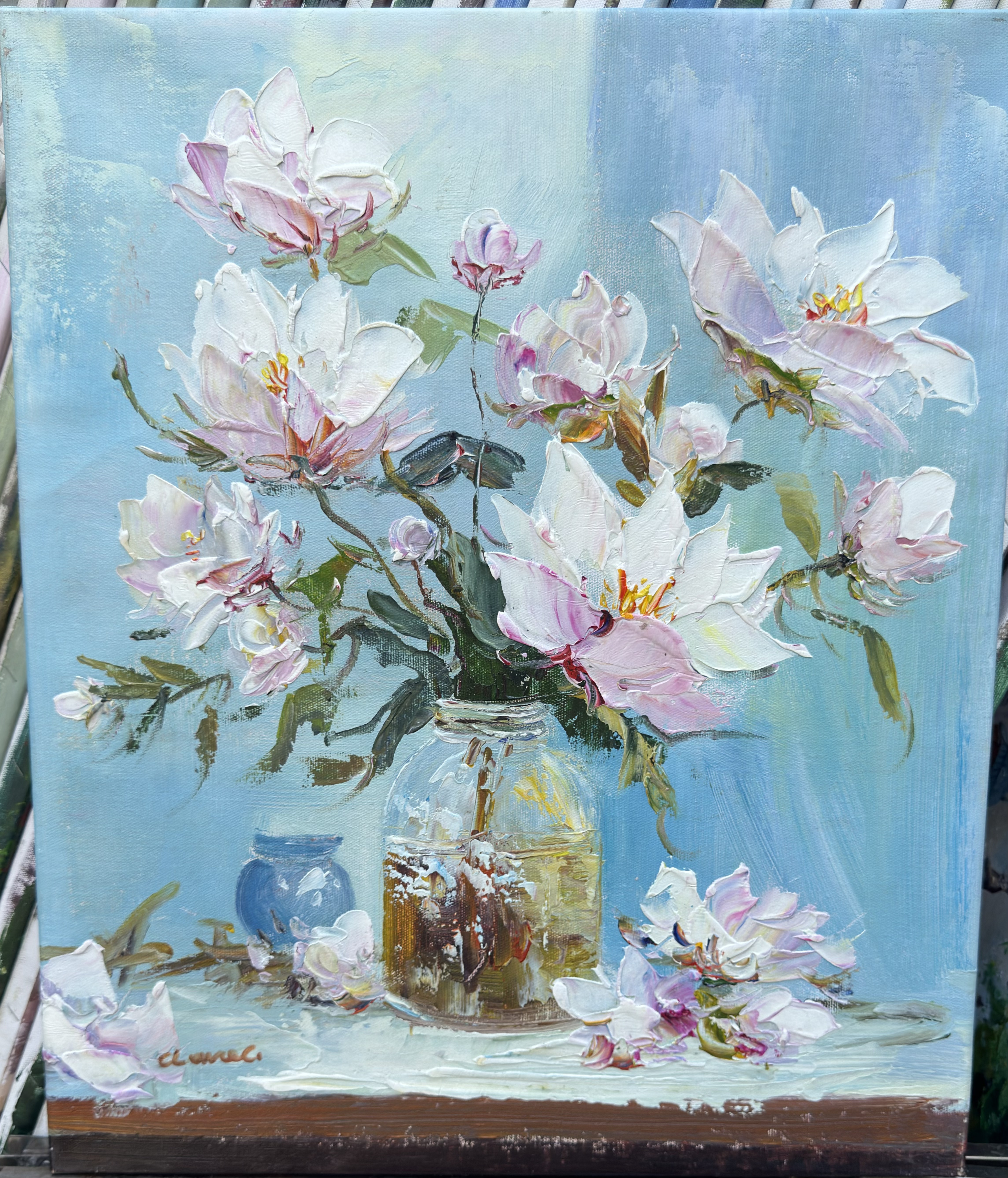 Magnolie w szklanym słoju